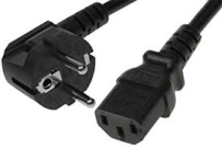 AC-EUE-C13-A2 EU Type A Cable with C13 Connector, 1.0mm2,  1.5M Length, CCA Conductor